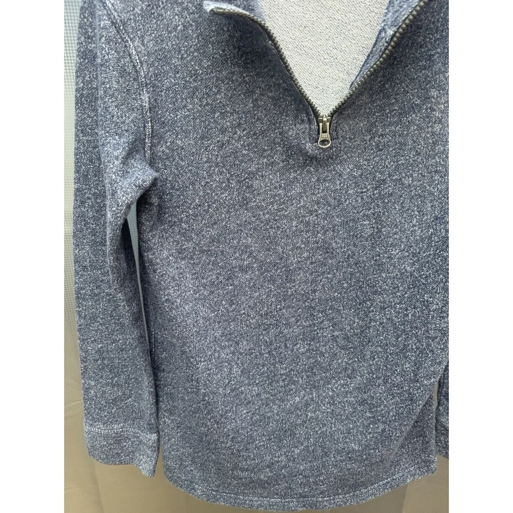 The Children's Place Heathered Navy Quarter Zip Fleece Sweater SZ L 10/12